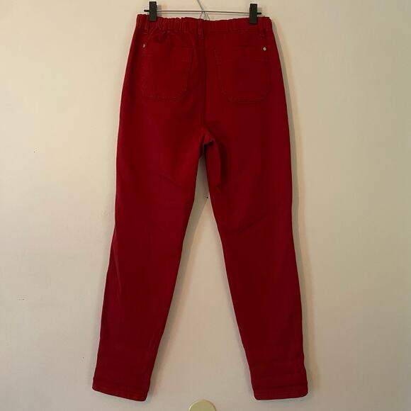 Judy Blue Women size 9 / 29 Garment Dyed Red Stretch Waist Straight Leg Joggers - Picture 7 of 13